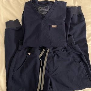 FIGS navy scrubs set